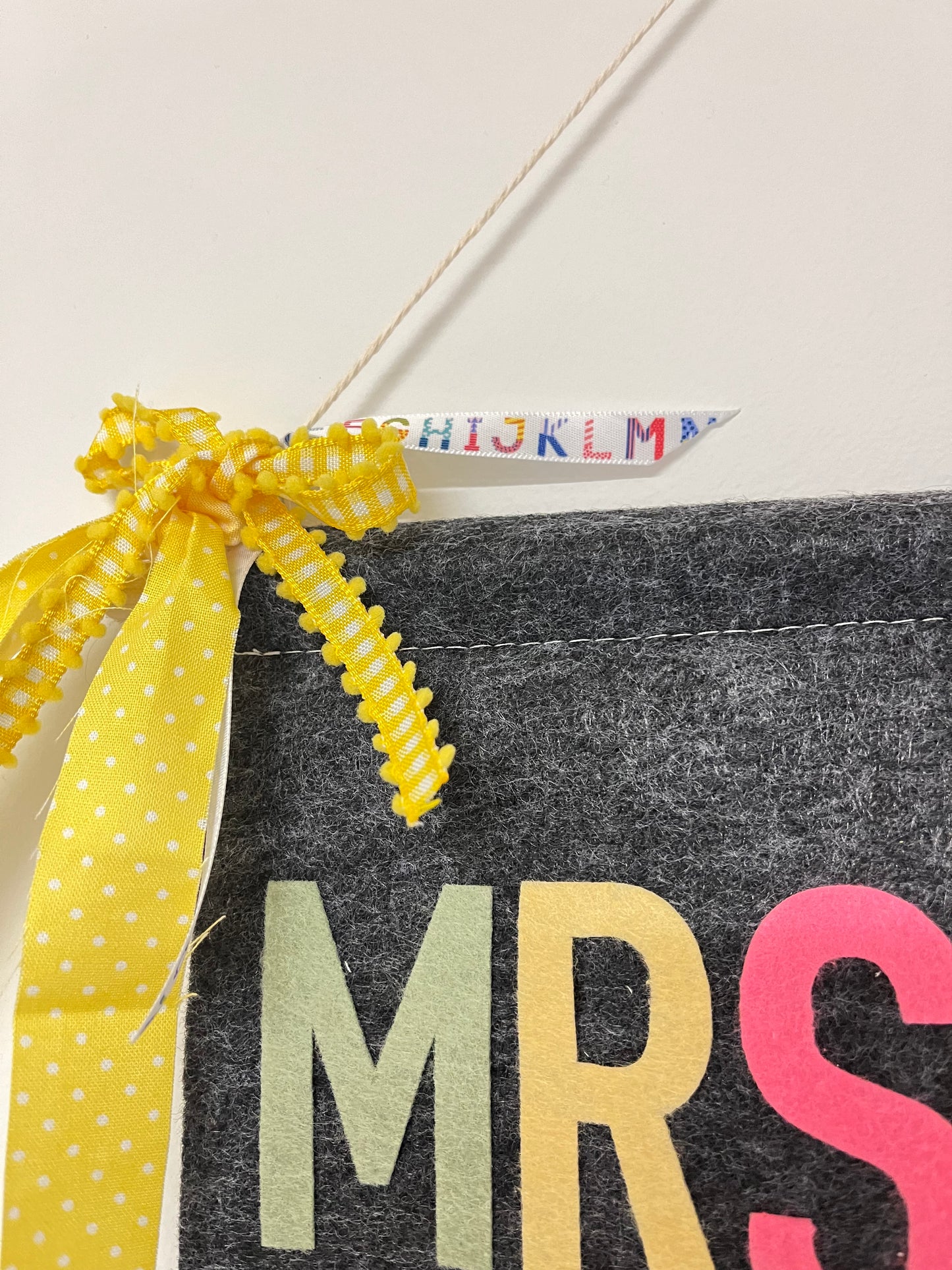 Felt Teacher Name Banner
