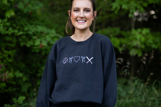 Baseball Embroidered Sweatshirt