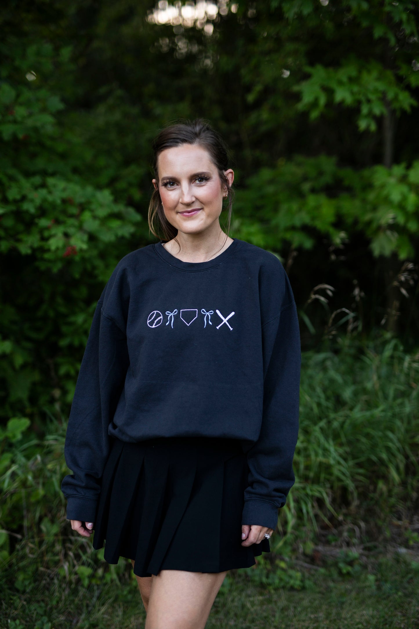 Baseball Embroidered Sweatshirt