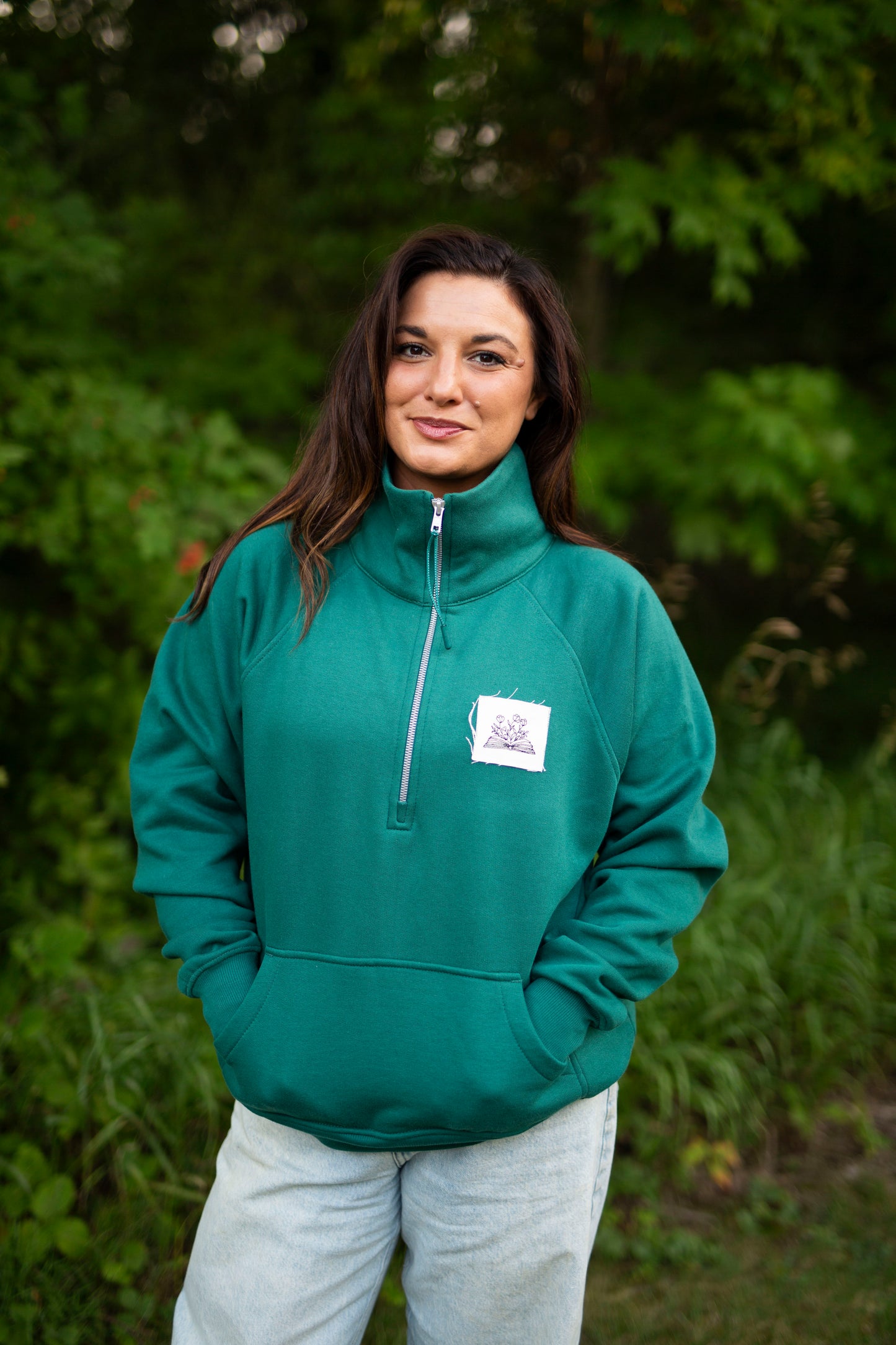 Patch book sweatshirt