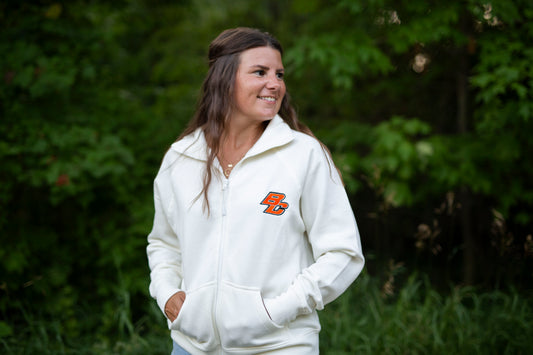 Byron Center Bulldogs Football Sweatshirt Zip up - Cream