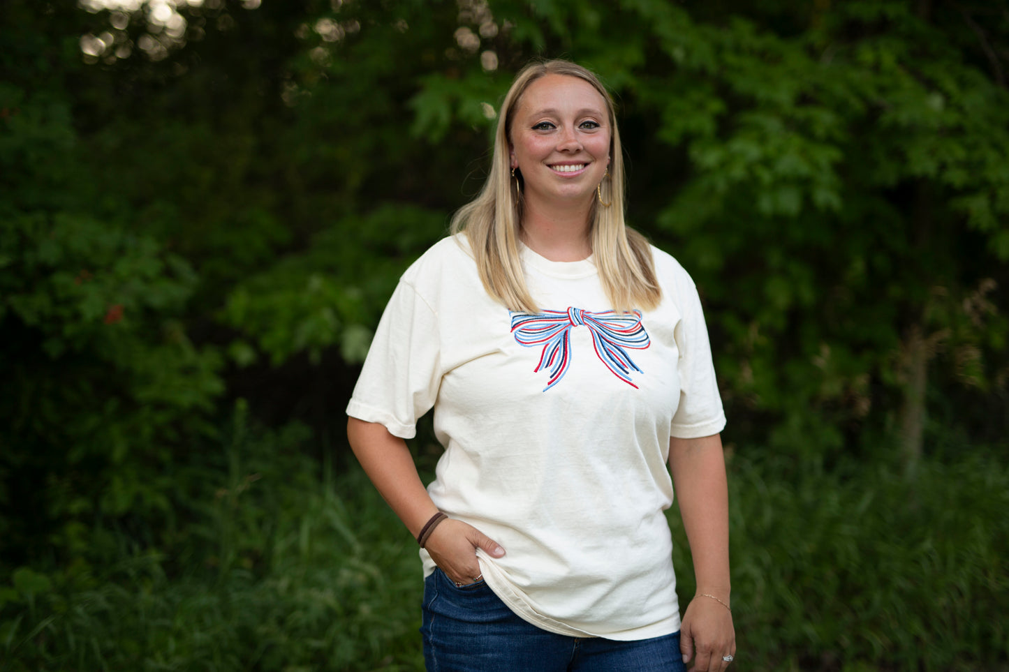 Preppy Bow Patriotic Shirt - Fourth of July Shirt