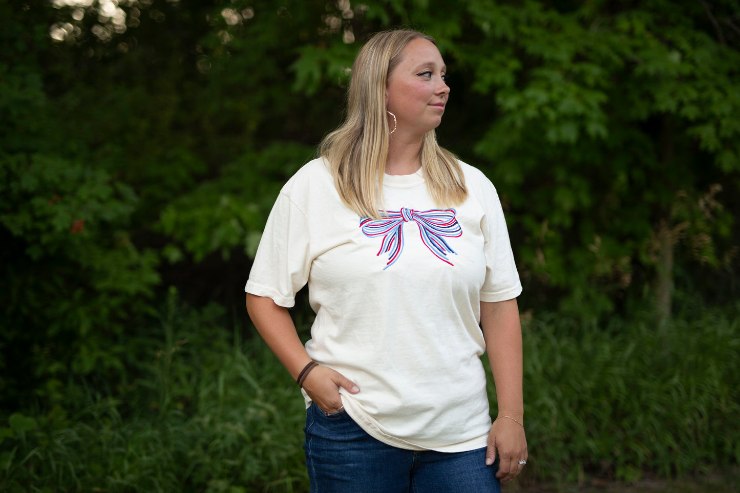 Preppy Bow Patriotic Shirt - Fourth of July Shirt