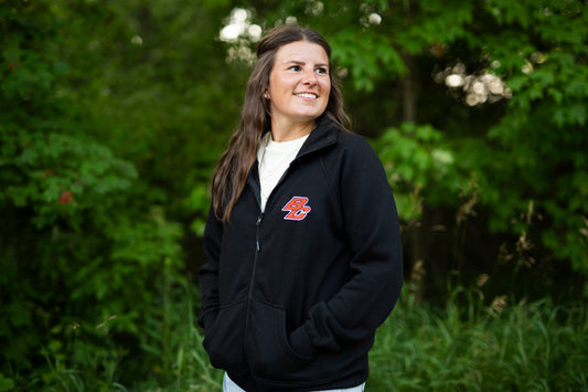 Byron Center Bulldogs Football Sweatshirt Zip up Black