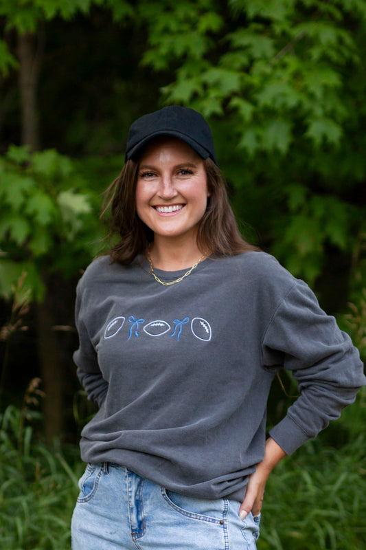 Women's Football and bows Sweatshirt