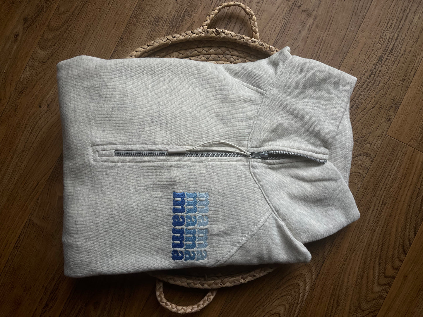 Mama Sweatshirt - Zip up Blue