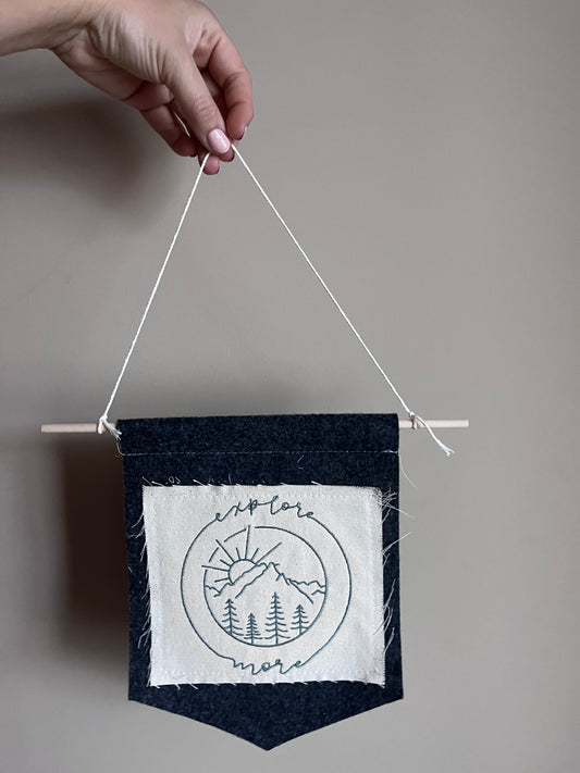 Felted Explore More Canvas Wall Decor