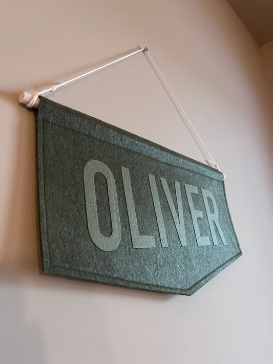 Greens Felt Name Banner