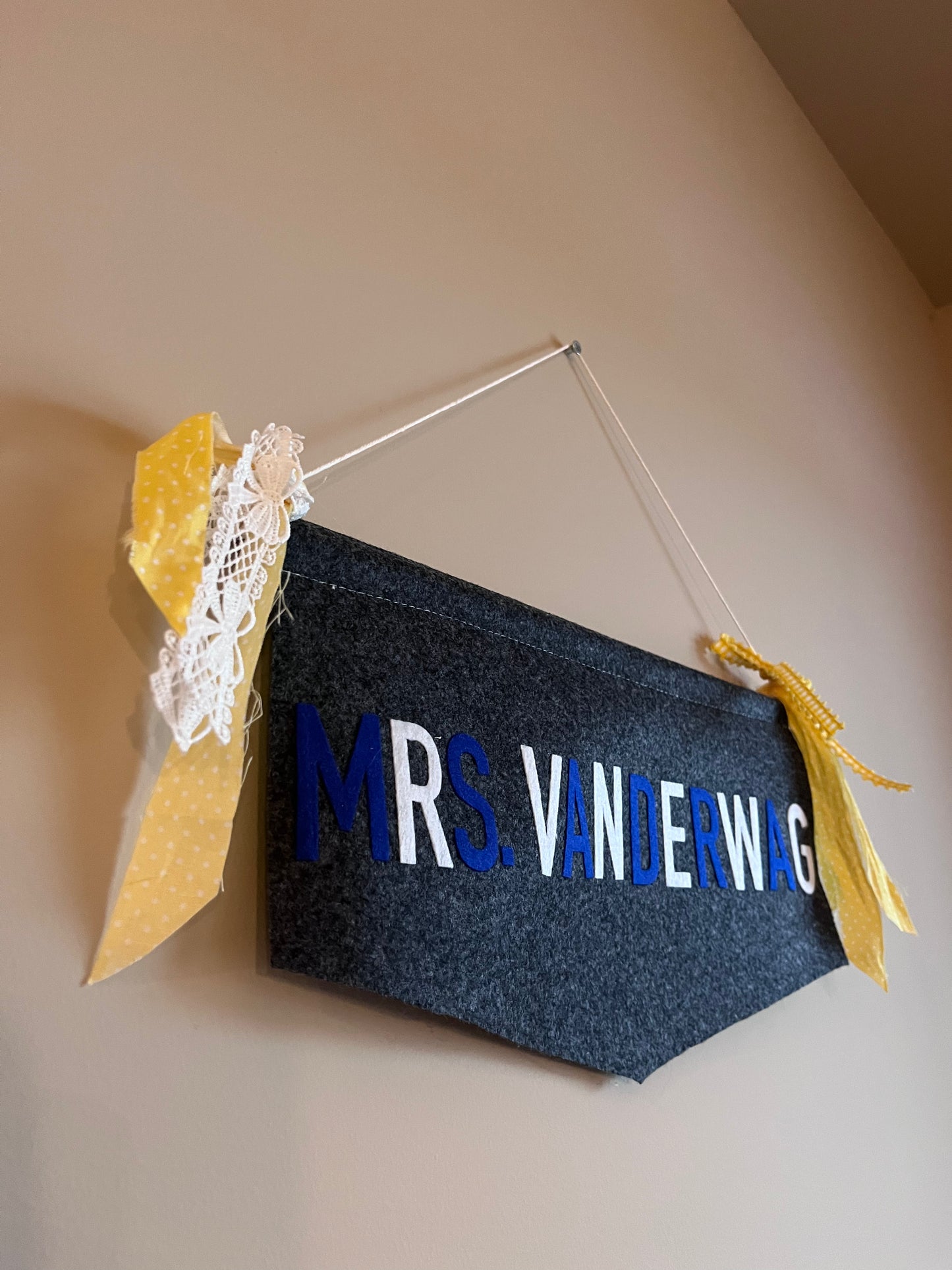 Felt Teacher Name Banner