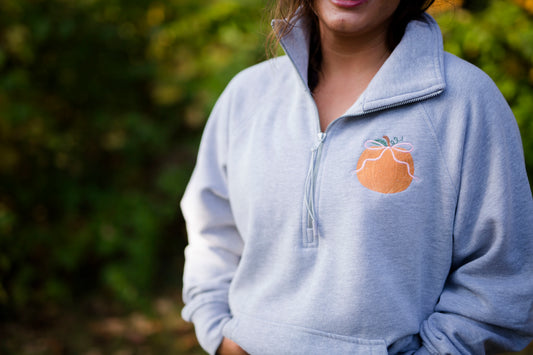 Pumpkin 1/2 Zip Sweatshirt