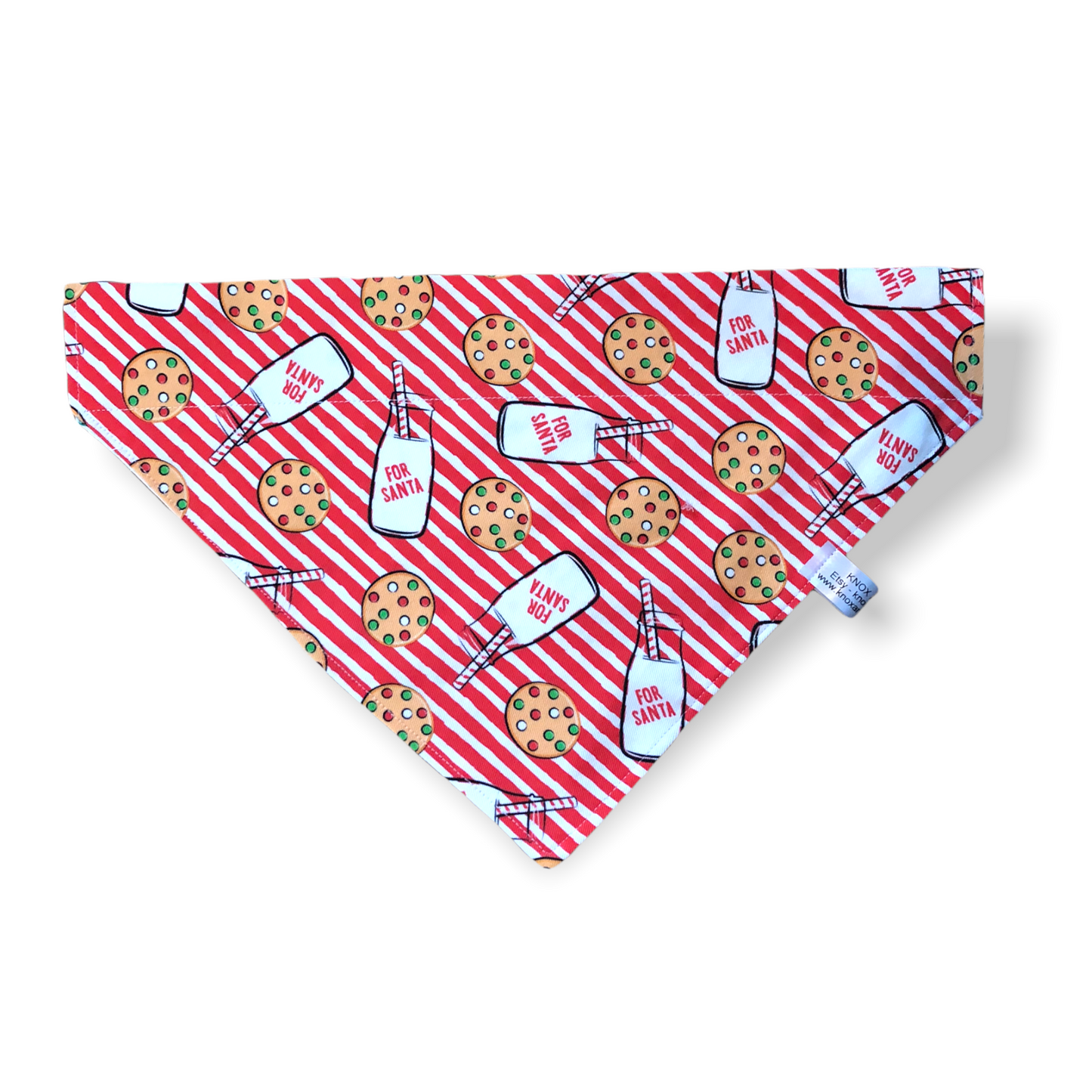 Christmas Cookies and milk reversible dog bandana