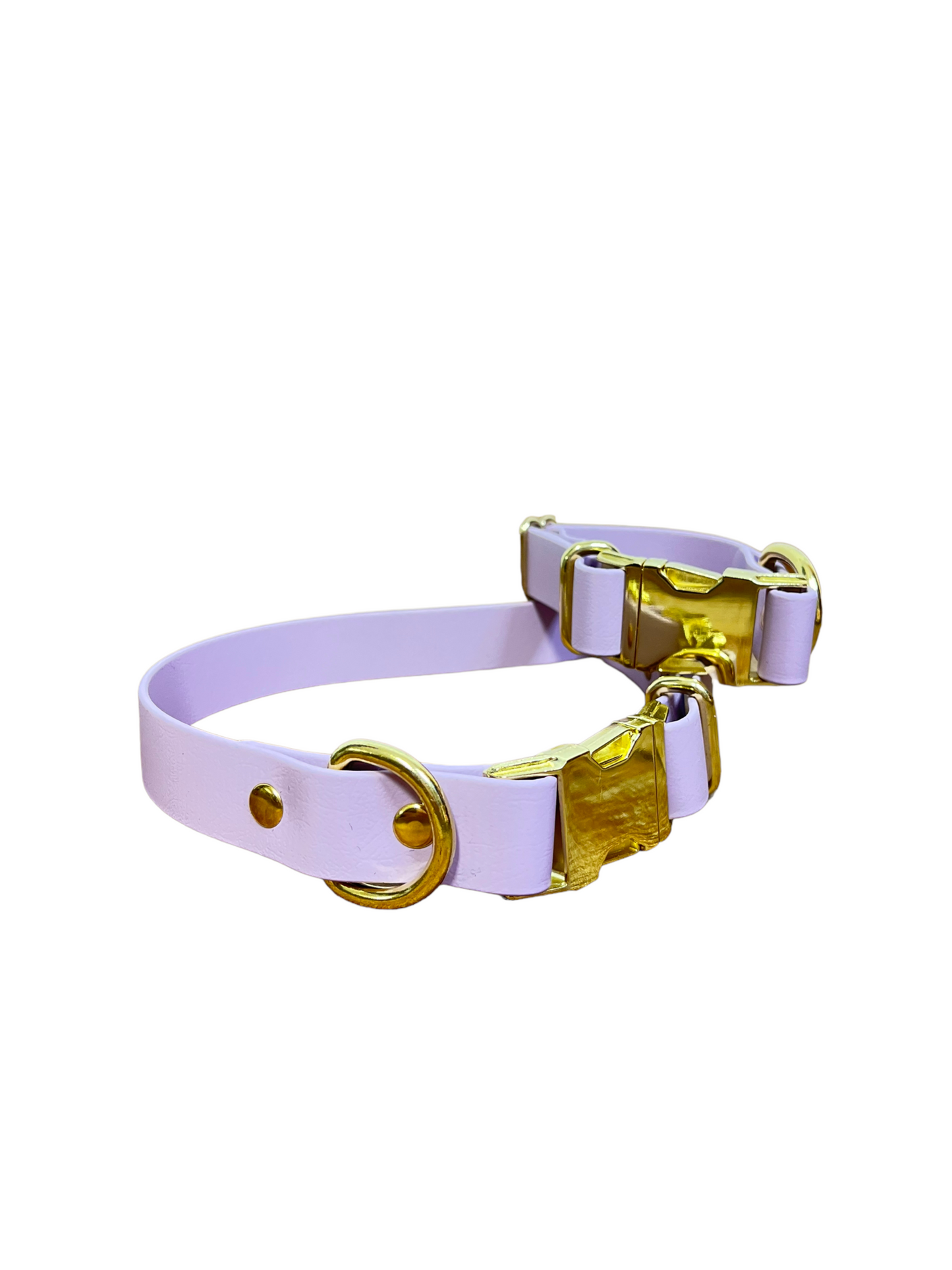 Lavender Collar with Brass Hardware