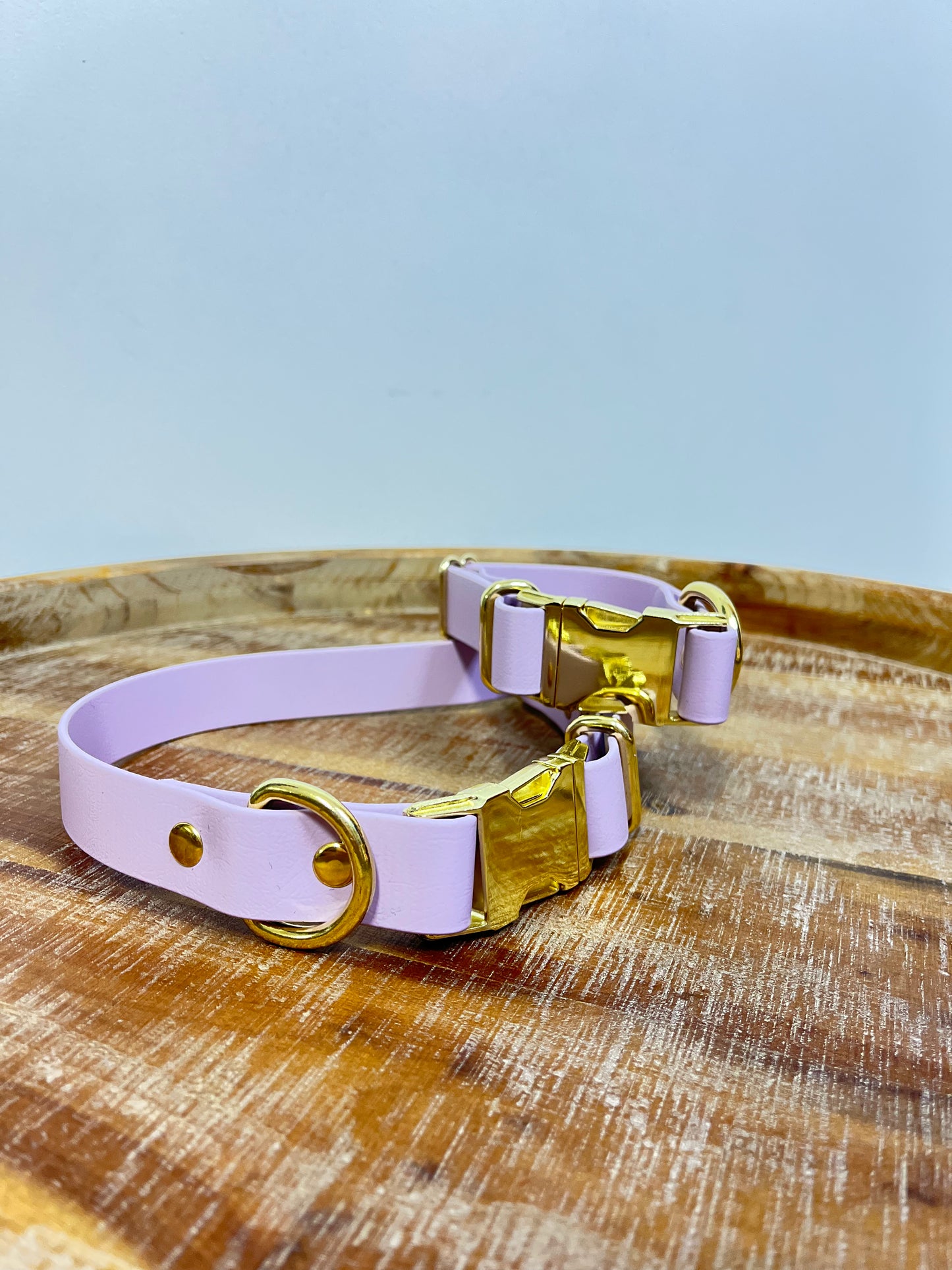 Lavender Collar with Brass Hardware