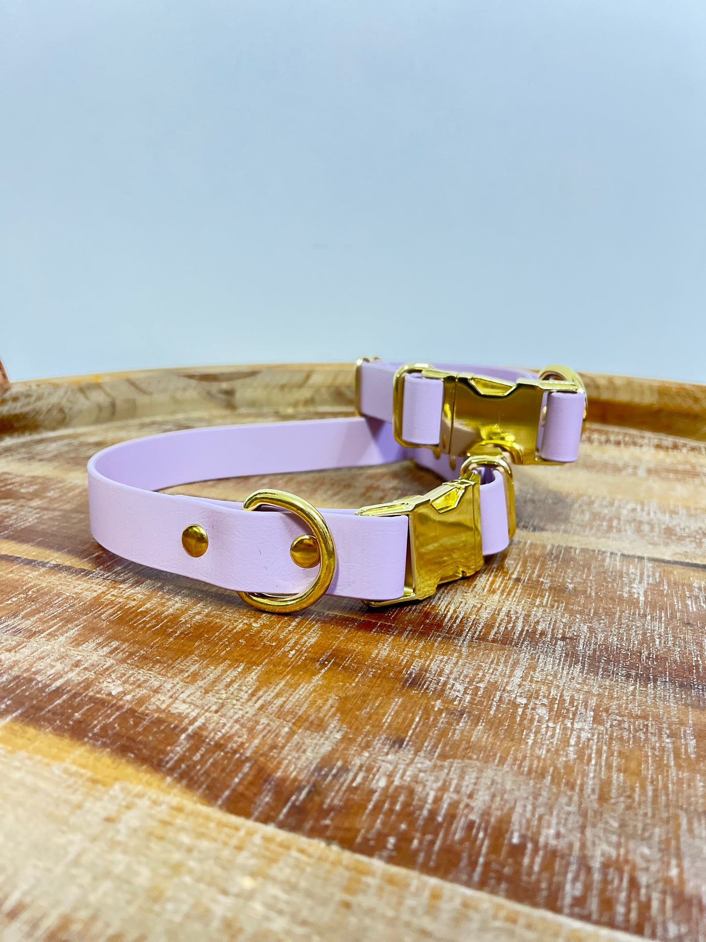 Lavender Collar with Brass Hardware