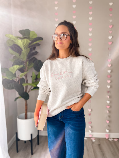 Book Lover with bow sweatshirt