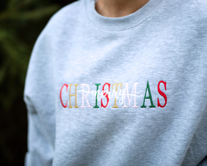 Women's Christmas Sweatshirt Embroidered  - Classic