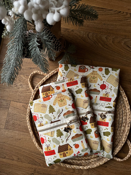 Book Sleeve - Cozy Winter Cabin