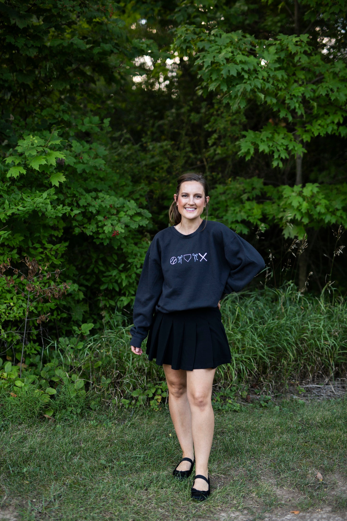 Baseball Embroidered Sweatshirt