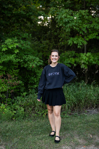 Baseball Embroidered Sweatshirt