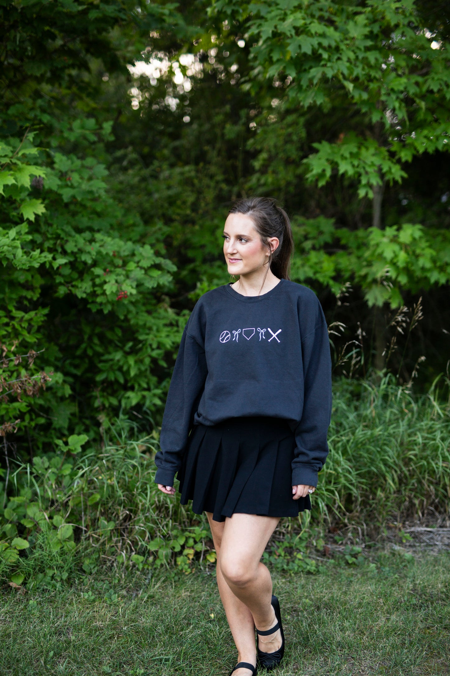 Baseball Embroidered Sweatshirt