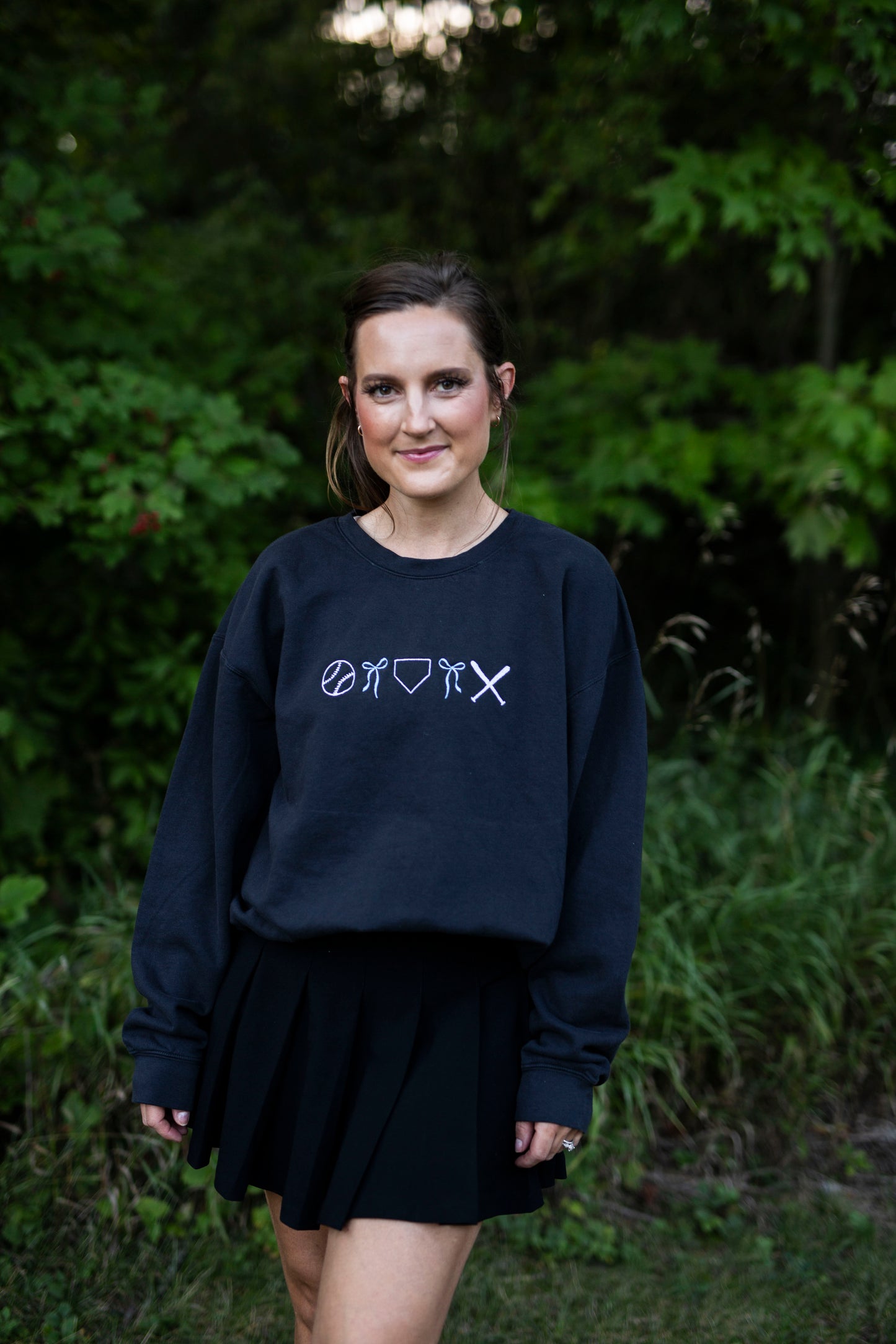 Baseball Embroidered Sweatshirt