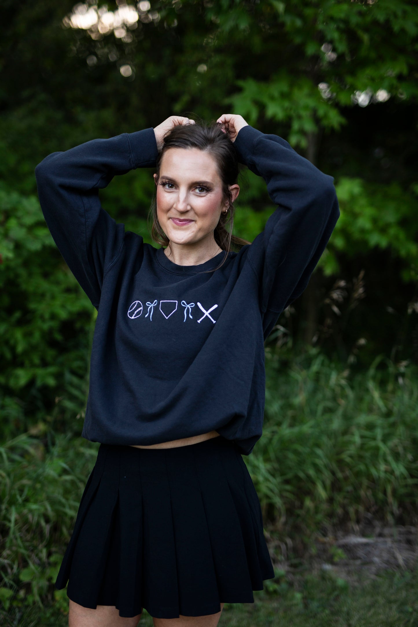 Baseball Embroidered Sweatshirt
