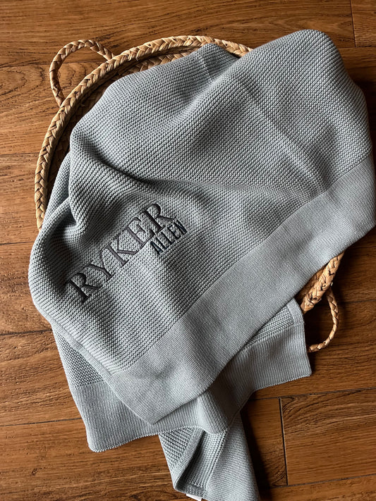 Personalized Baby Blanket - Blue