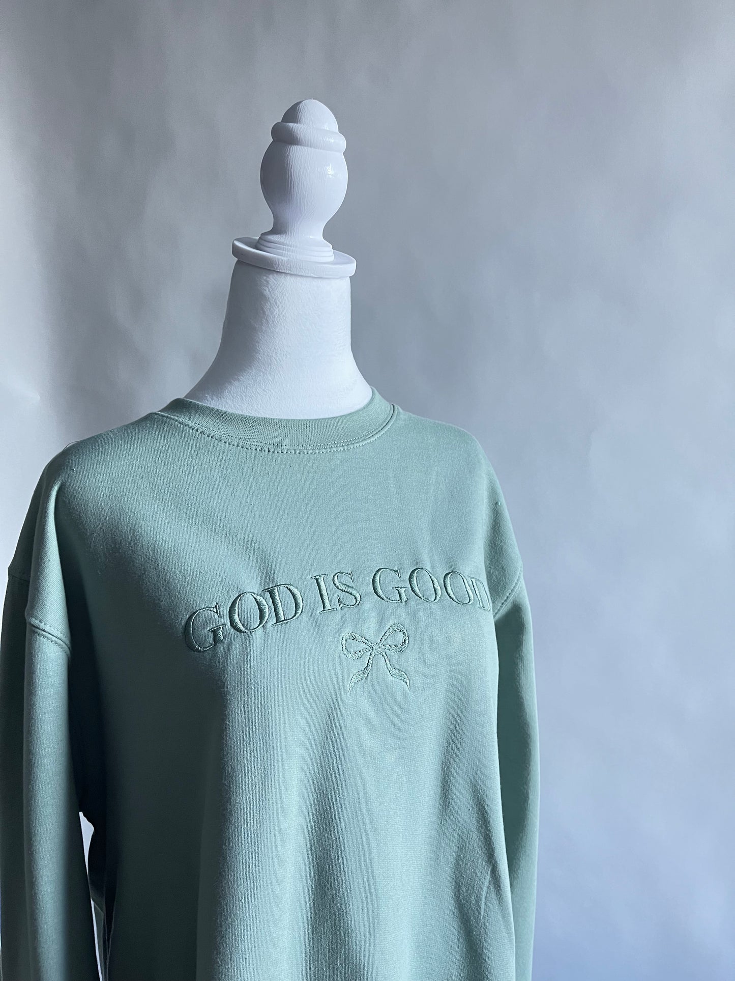 God is Good Embroidered Crewneck