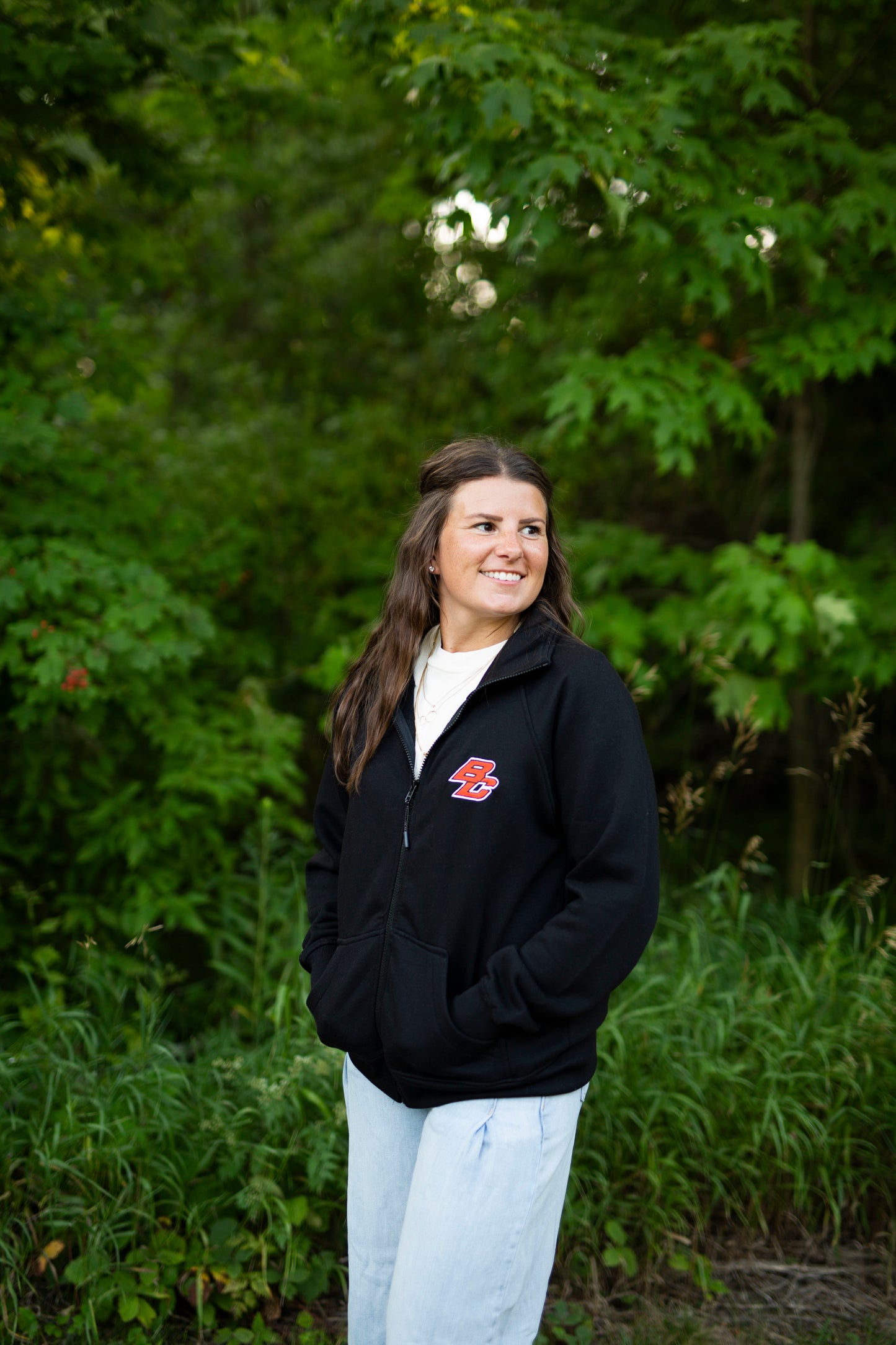 Byron Center Bulldogs Football Sweatshirt Zip up Black