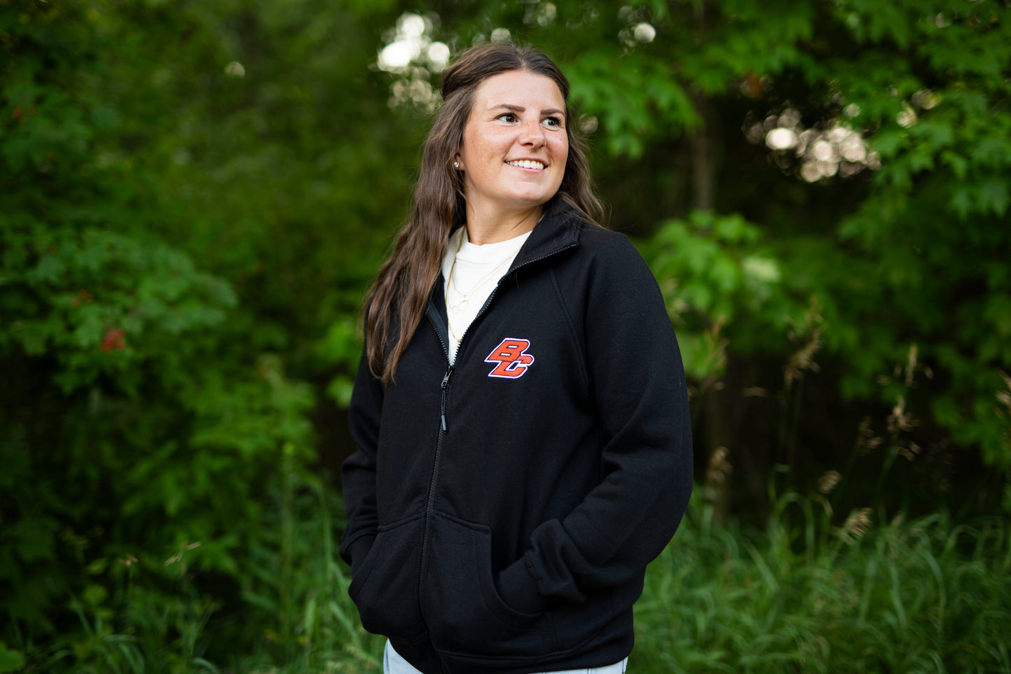 Byron Center Bulldogs Football Sweatshirt Zip up Black