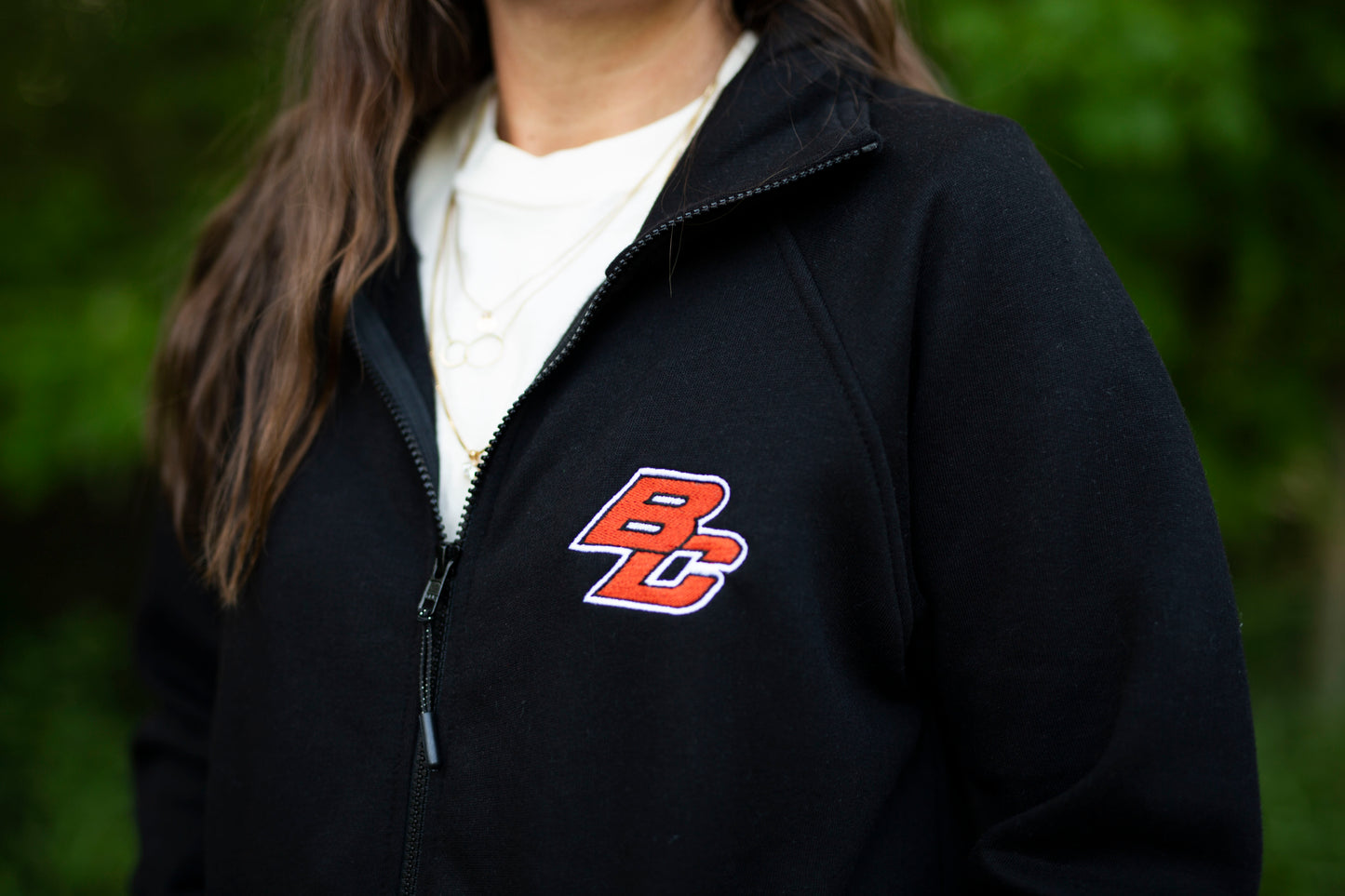 Byron Center Bulldogs Football Sweatshirt Zip up Black