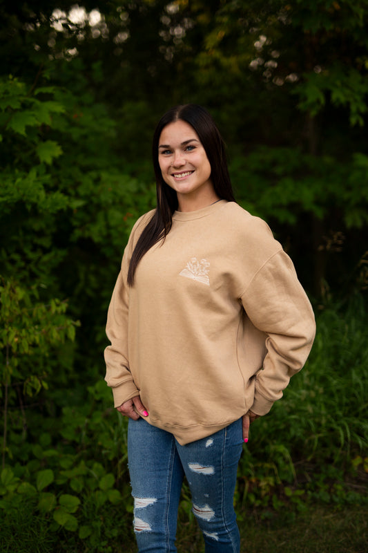 floral book sweatshirt