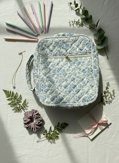 Personalized Bible Cover - Blue Floral