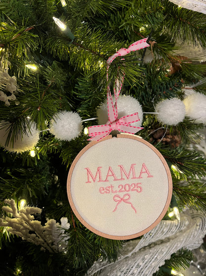 Embroidered Mama Ornament