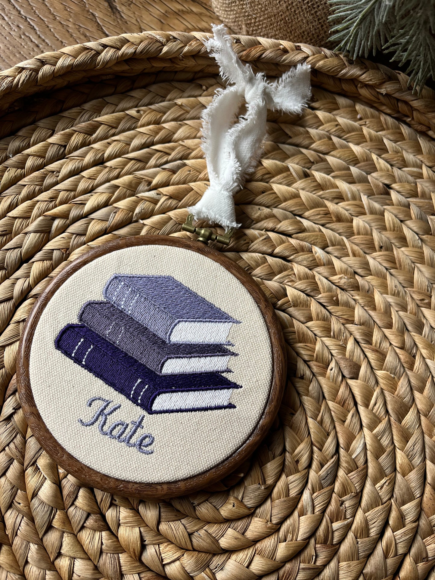 Personalized Book Ornament