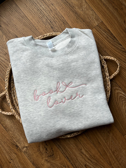Book Lover with bow sweatshirt