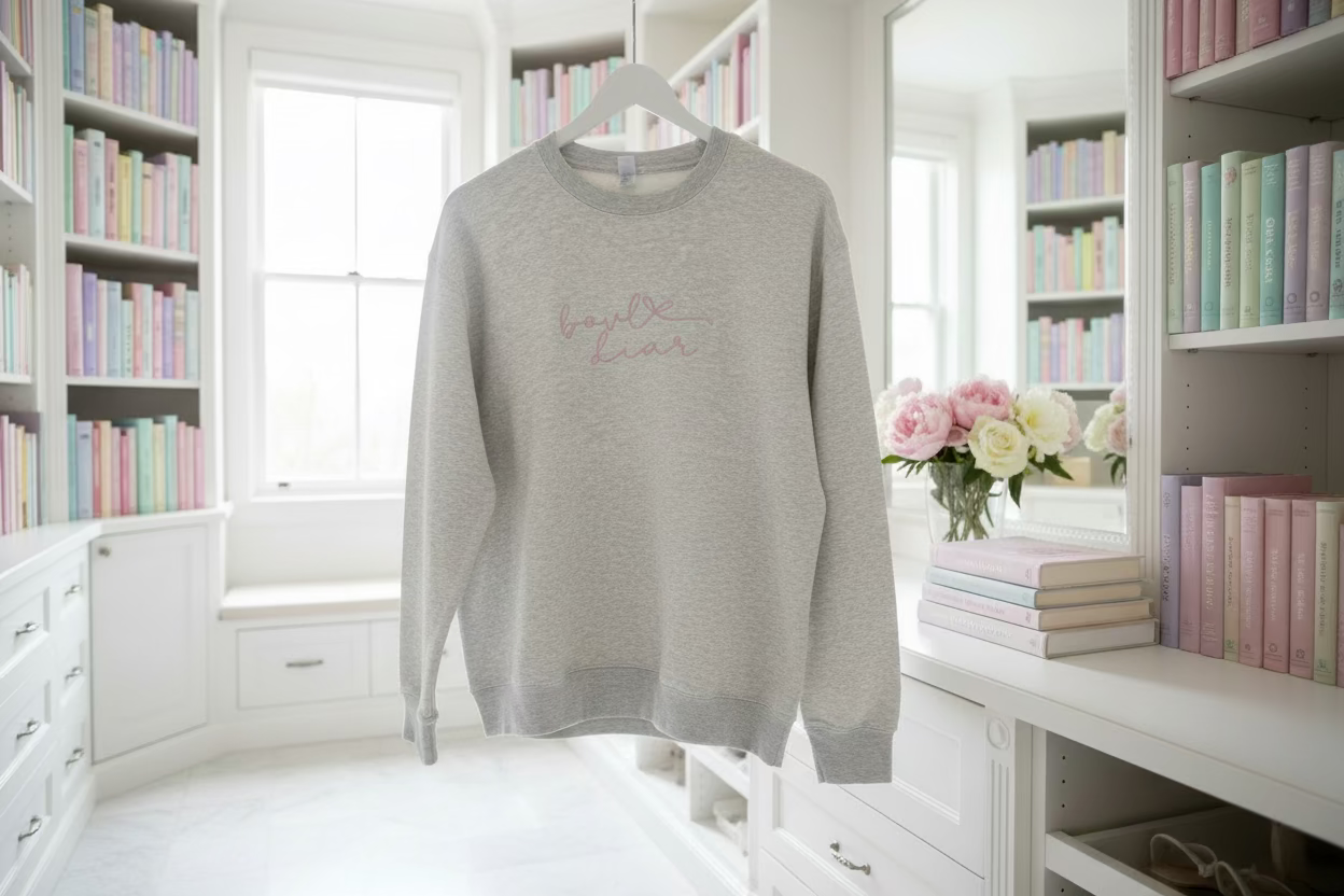 Book Lover with bow sweatshirt