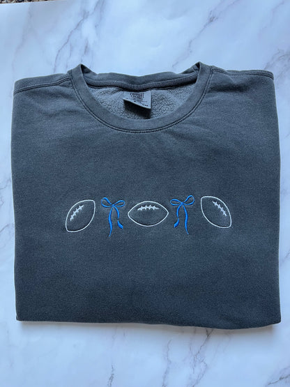 Women's Football and bows Sweatshirt