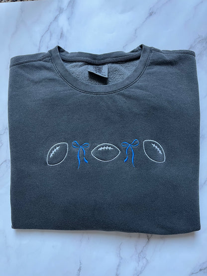 Women's Football and bows Sweatshirt