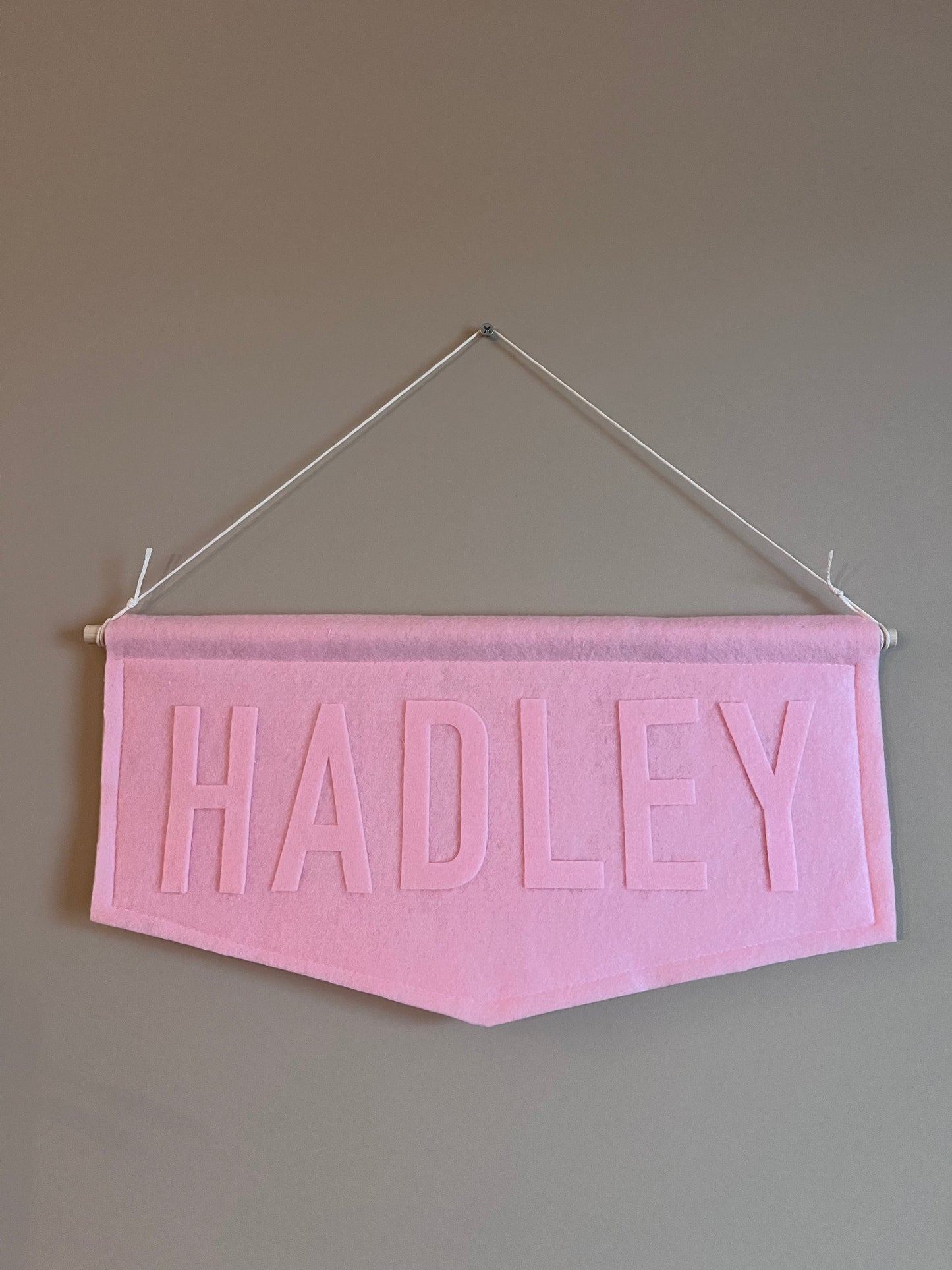 Monochrome Felt Name Banner - Green