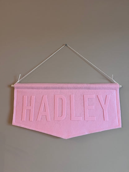Monochrome Felt Name Banner - Green