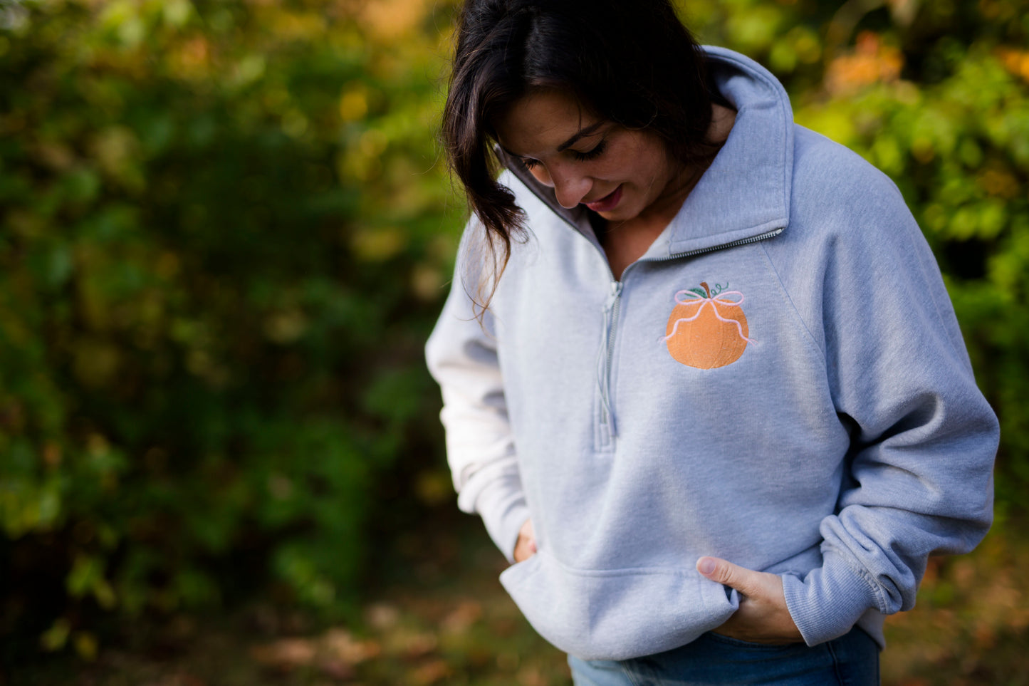 Pumpkin 1/2 Zip Sweatshirt