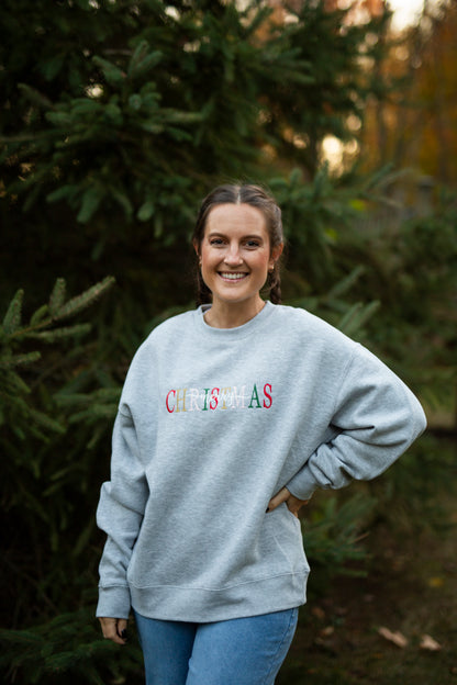 Women's Christmas Sweatshirt Embroidered  - Classic