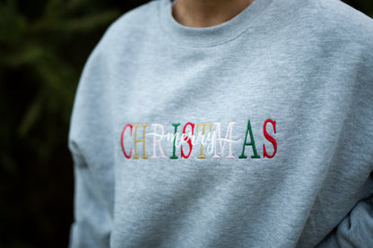Women's Christmas Sweatshirt Embroidered  - Classic