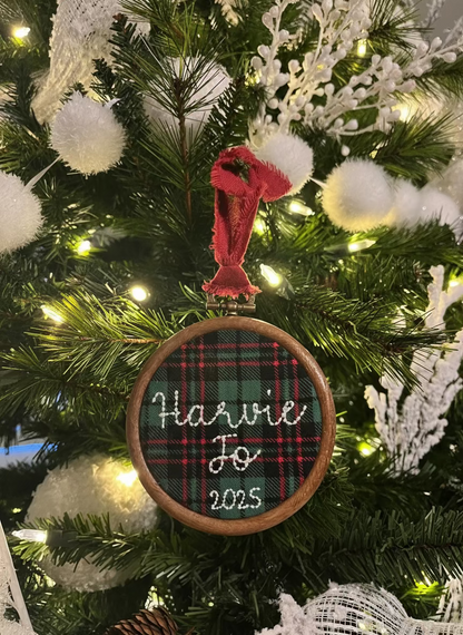 Embroidered Ornament on tree