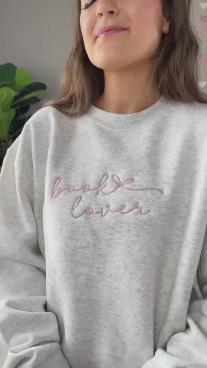 Book Lover with bow sweatshirt