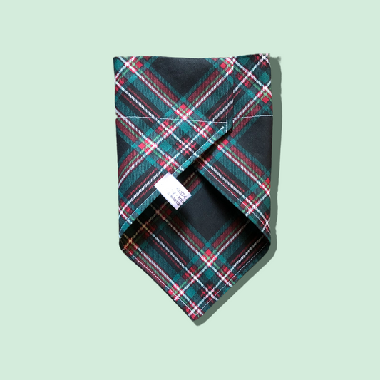 green, red and black Christmas plaid