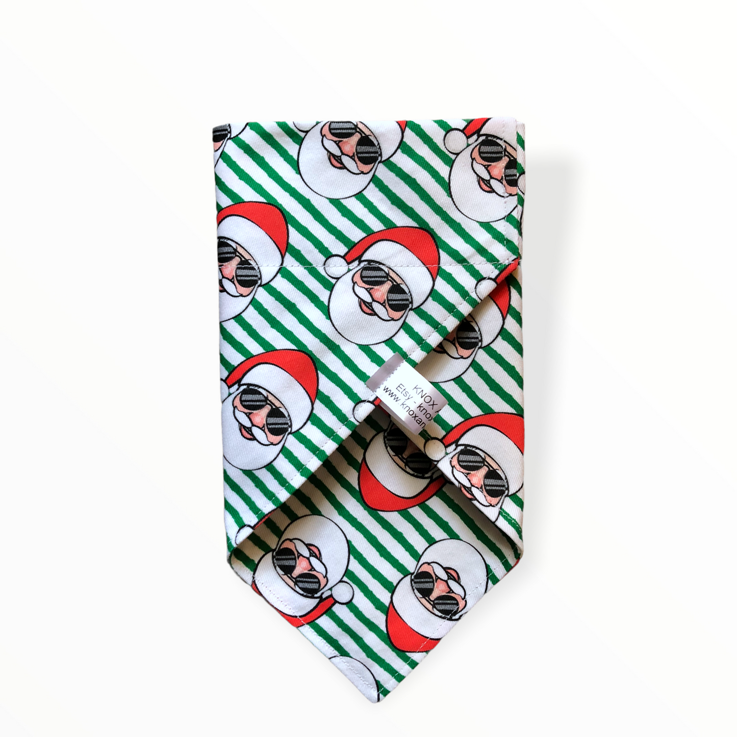 Santa with sunglasses dog bandana