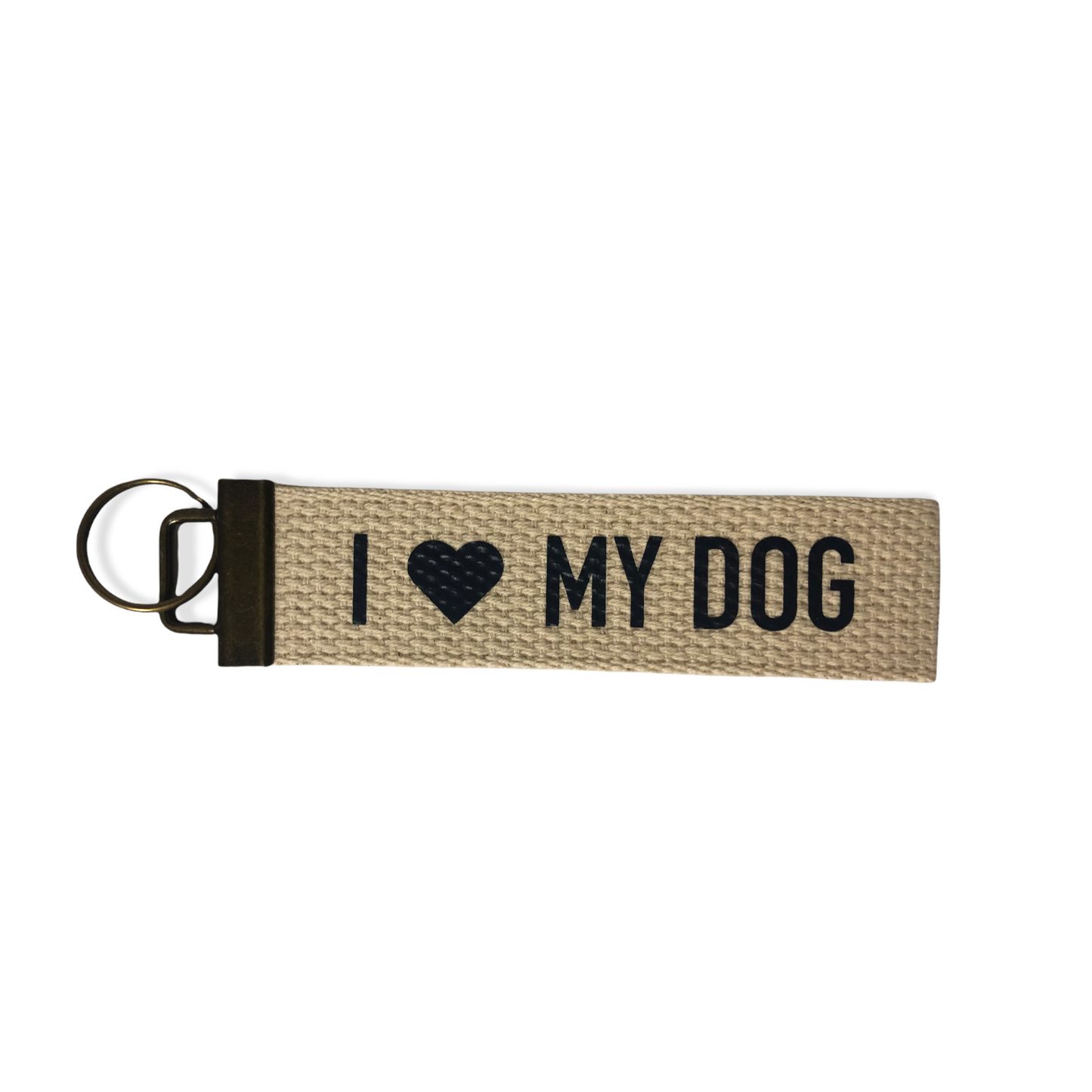 I love my dog - key fob navy
